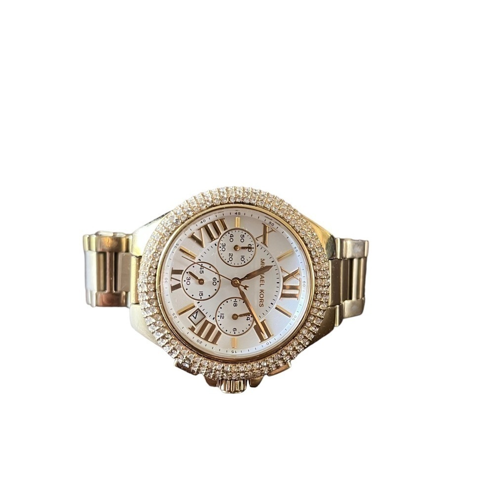Authentic Michael KORS Oversized Camille Pavé Gold-Tone Watch - Picture 6 of 12